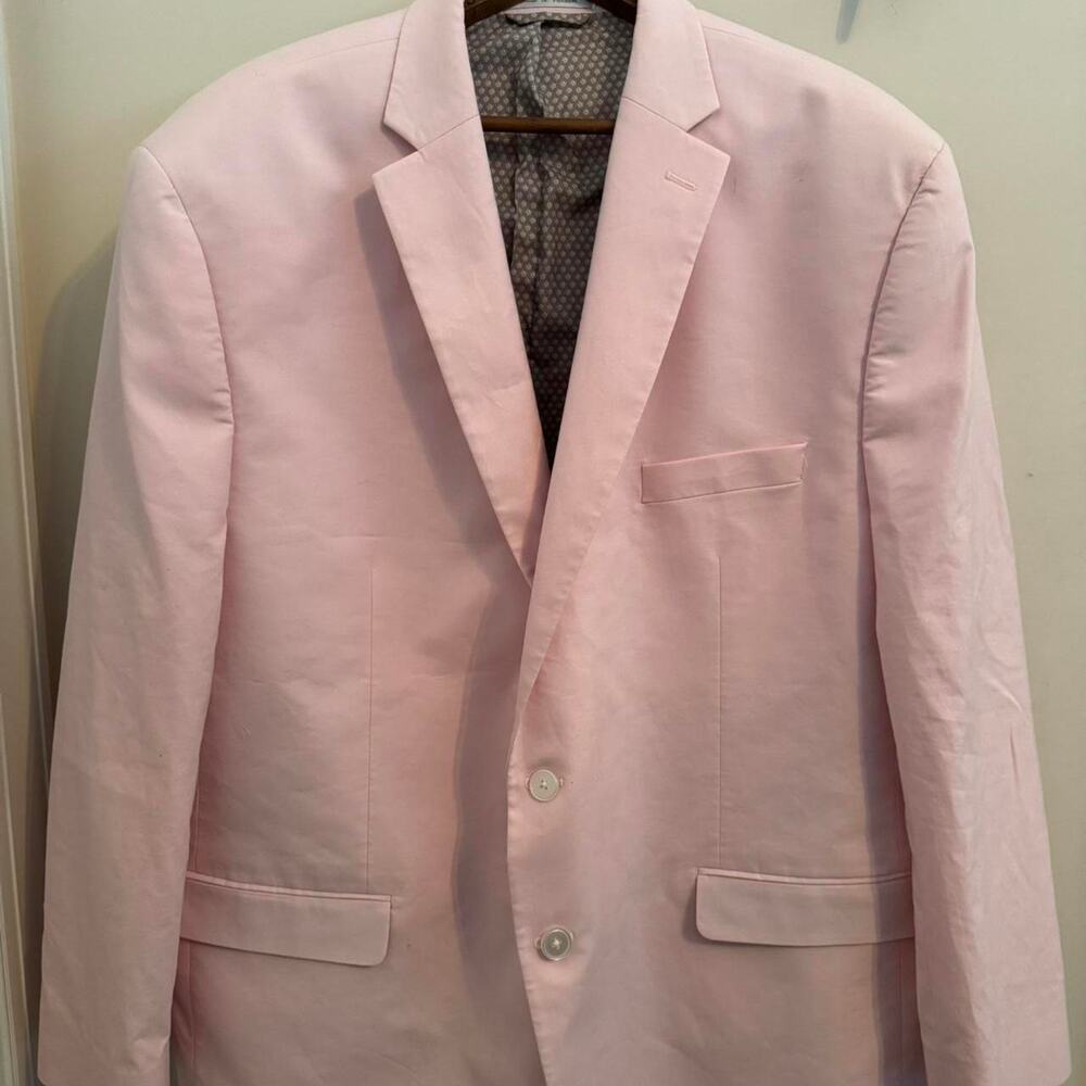 CHAPS Pastel Pink Blazer 52R Oversized Sport Coat